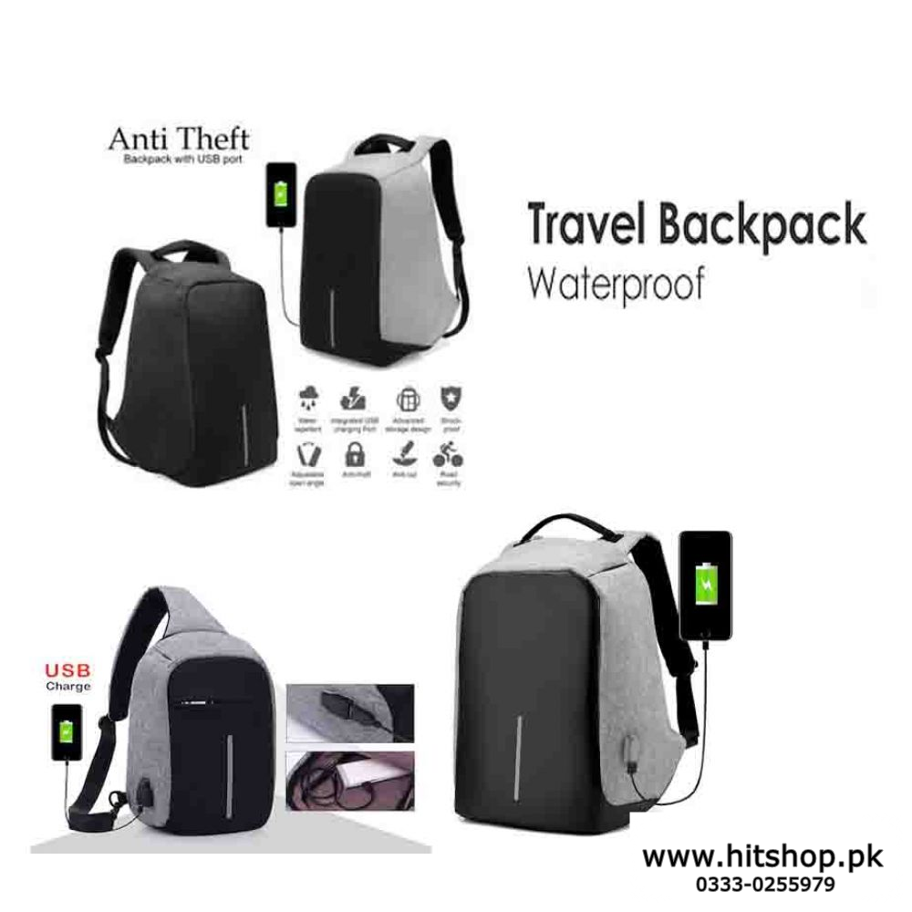 Laptop Bagpack with USB Charging Port Waterproof School Bag LightWeight
